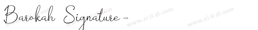 Barokah Signature字体字体转换